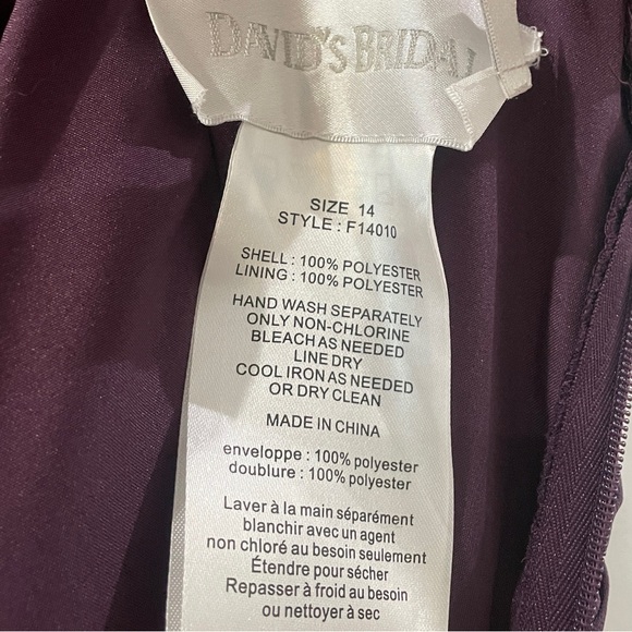 David’s Bridal Bridesmaid Gown - size 14 - Picture 4 of 4